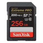 SanDisk 256GB Extreme PRO SDXC UHS-I Memory Card - C10, U3, V30, 4K UHD, SD Card, Dark gray/Black