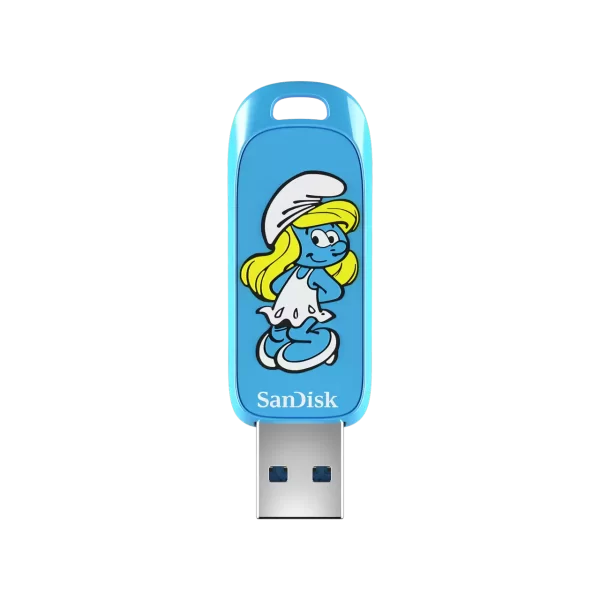 SanDisk Smurfs USB Flash Drive - 64GB, 128GB, 256GB (SDCZIS-064G-G46, SDCZIS-128G-G46, SDCZIS-256G-G46)