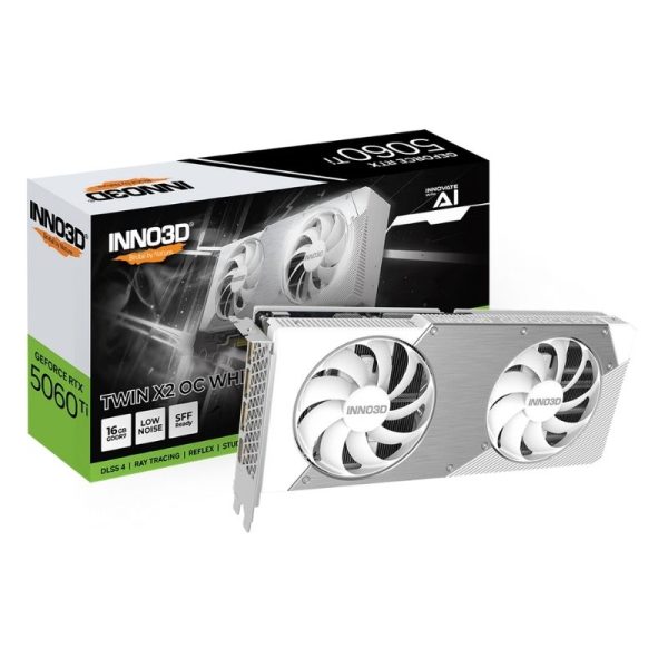 INNO3D GeForce RTX™ 5060 Ti 16GB TWIN X2 OC WHITE - N506T2-16D7X-191073W